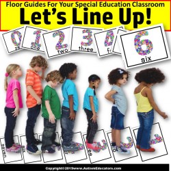 Beginning of School Year LINE UP FLOOR GUIDES - NUMBERS - Special Education